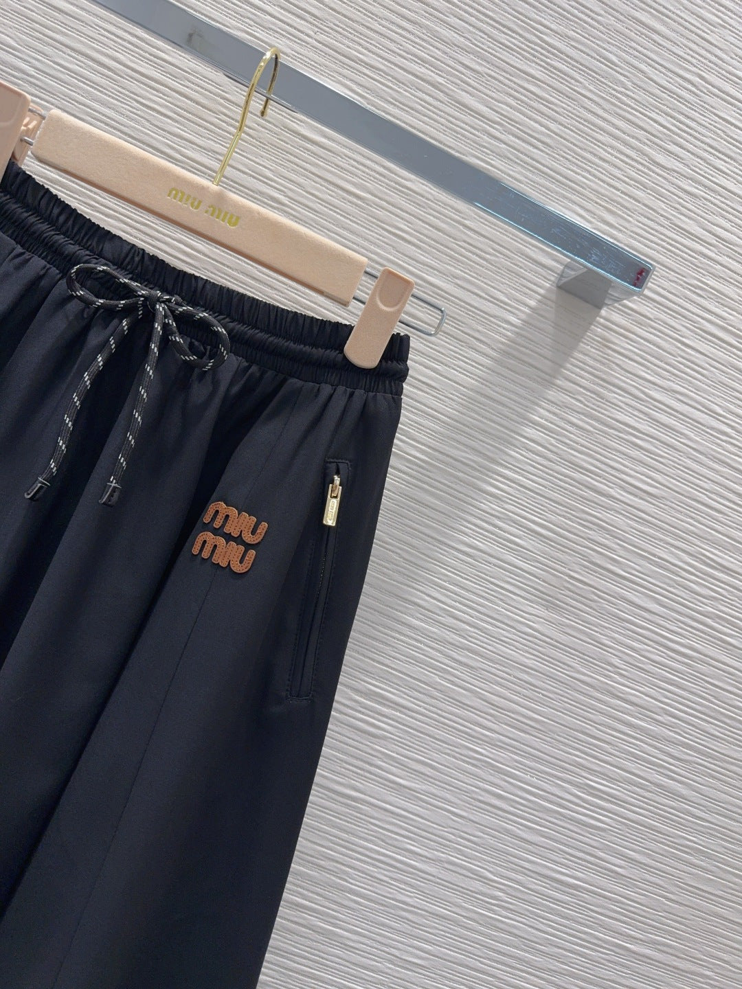 Miumiu 2026 Midi Skirt Black and Beige Polyester
