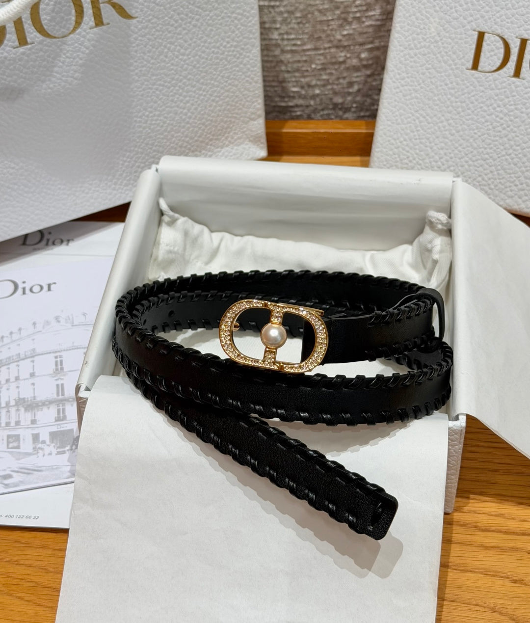 Dior 2026 Hand-woven Calfskin Belt 20mm With Braided Rope Trim