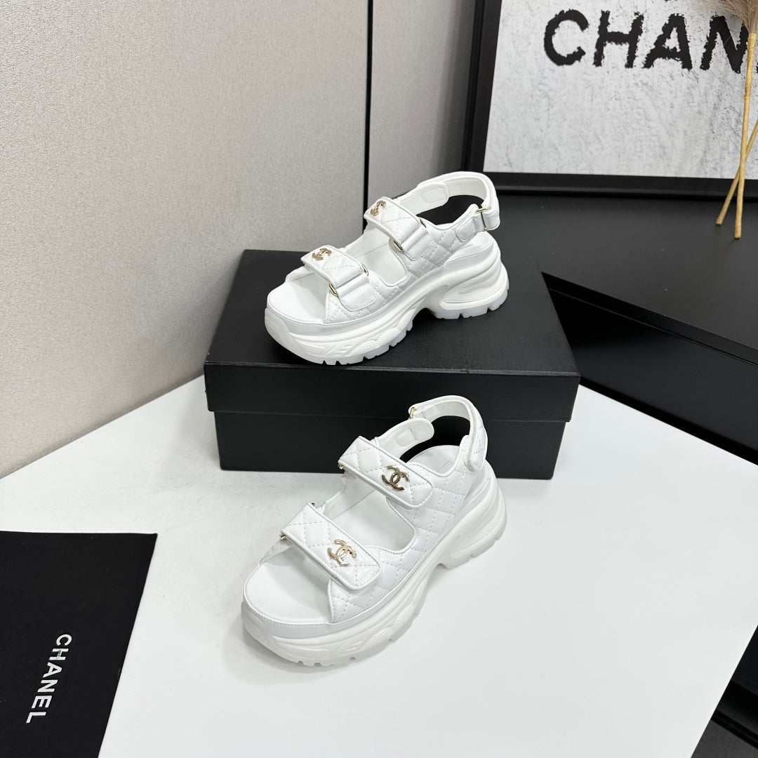Channel 2026 Chunky Sport Sandals 65mm Patent Calfskin 894909