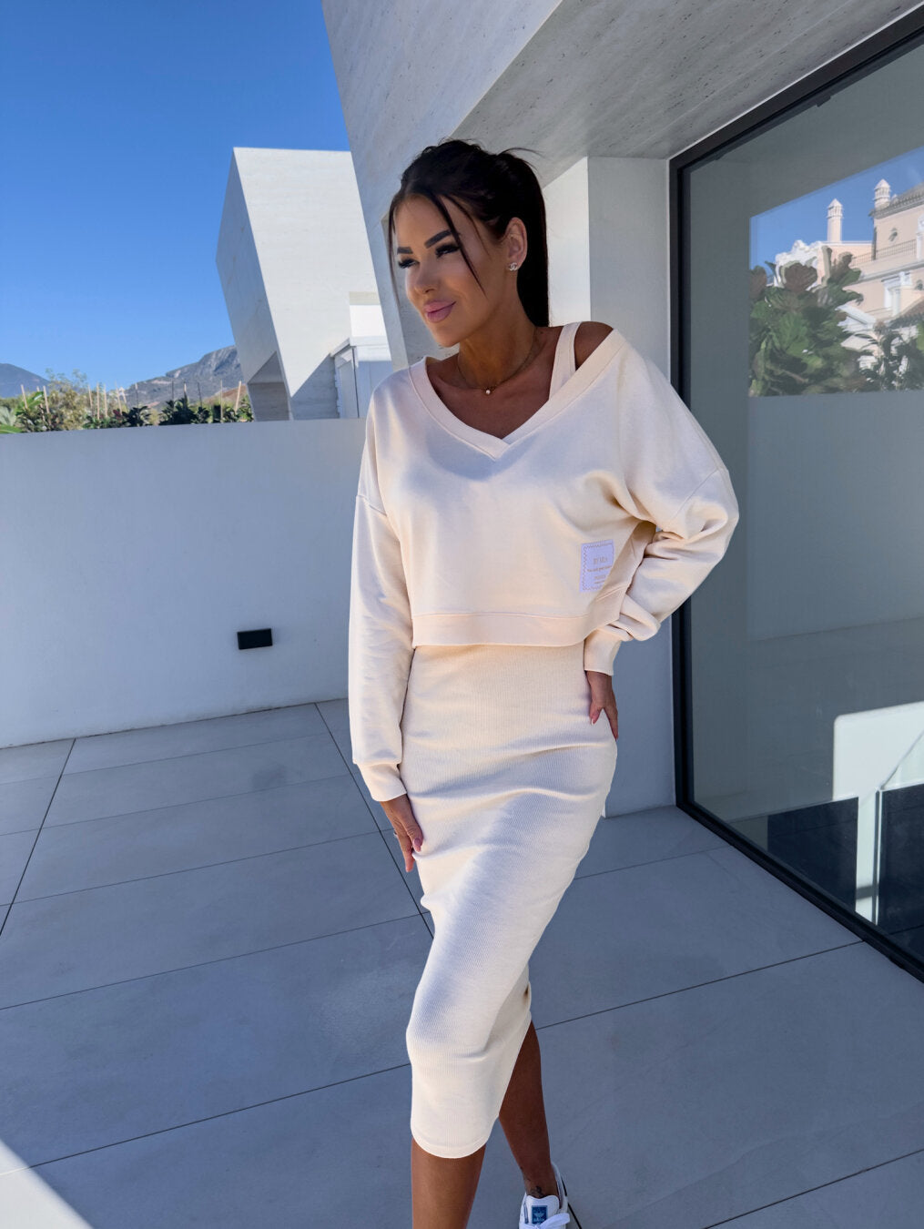 Monique - Ensemble Sweatshirt et robe décontractés