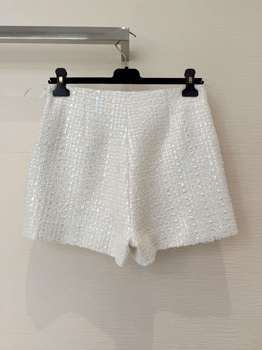 Chanel 2026 Short White Tweed