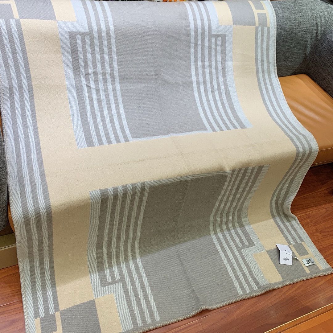 HM Ithaque Blanket Grey Wool Cashmere