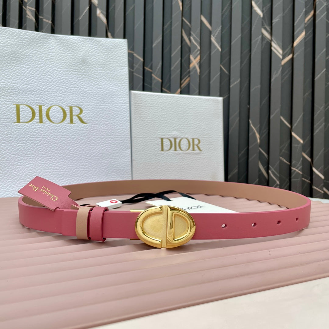 Dior 2026 Montaigne Reversible Belt 2.0cm Smooth Cowhide Leather