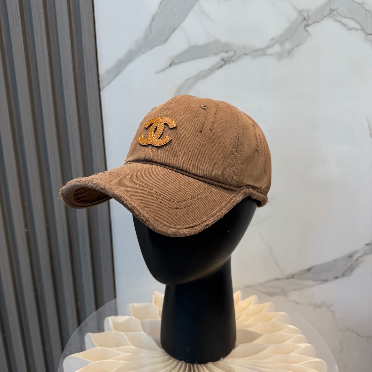 Chanel Logo Baseball Cap Cotton 323826