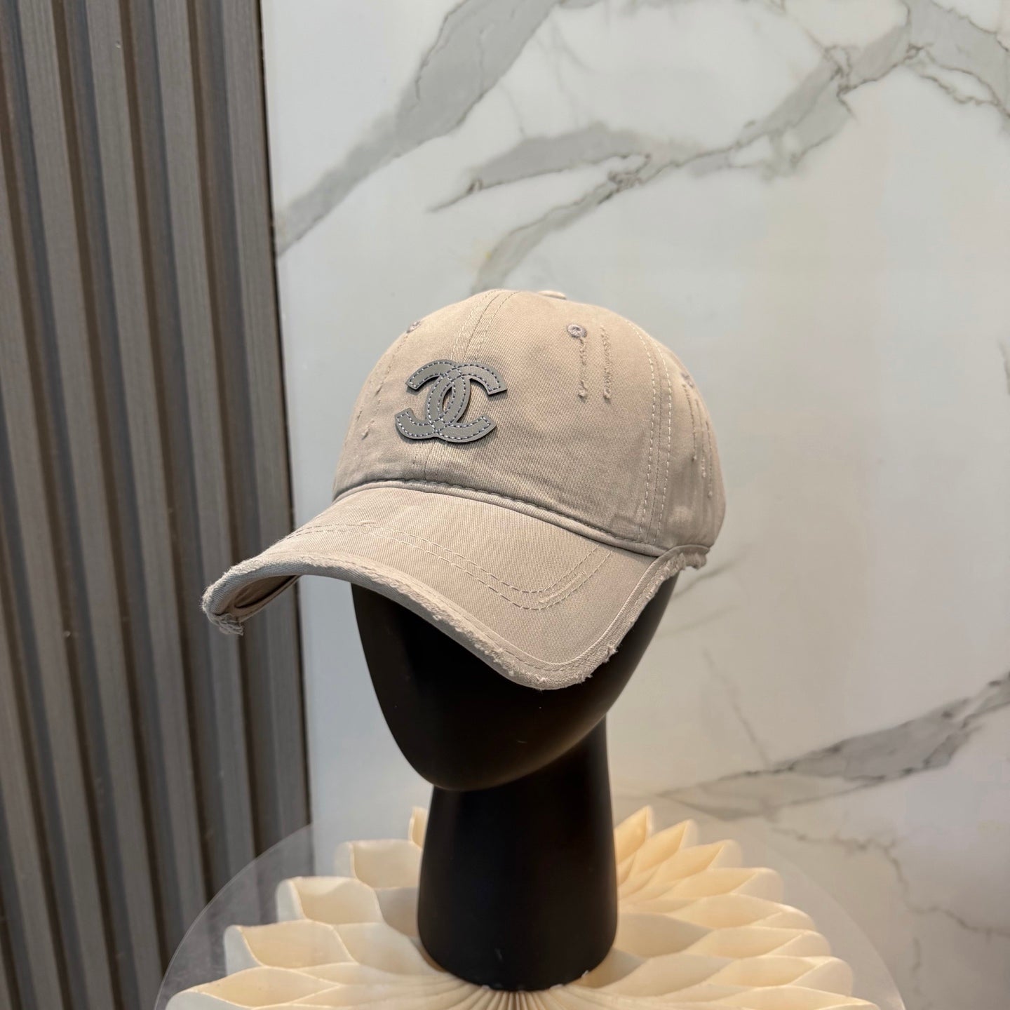Chanel Logo Baseball Cap Cotton 323826