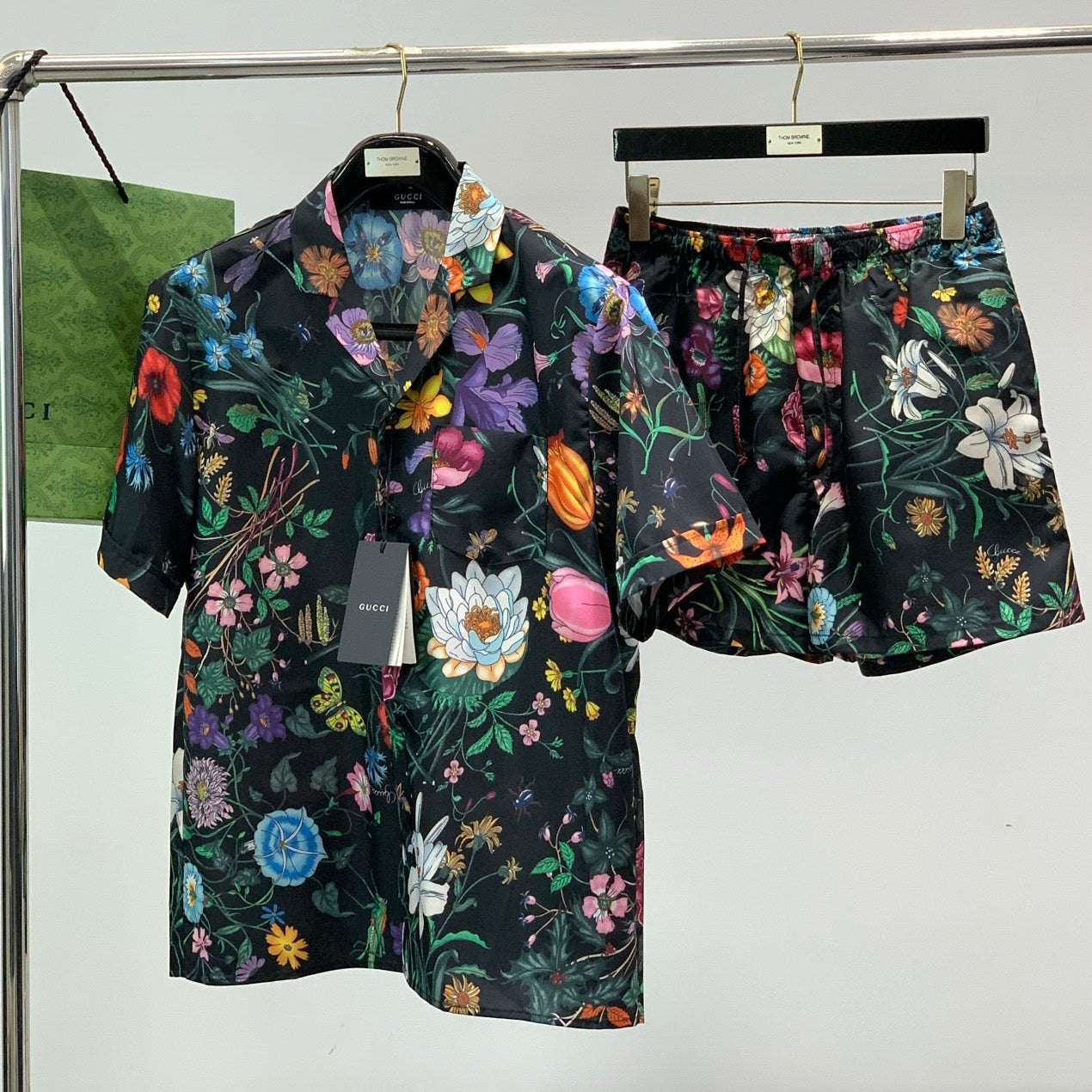 Gucci 2026 Flower Set Black mix colors Silk 131811