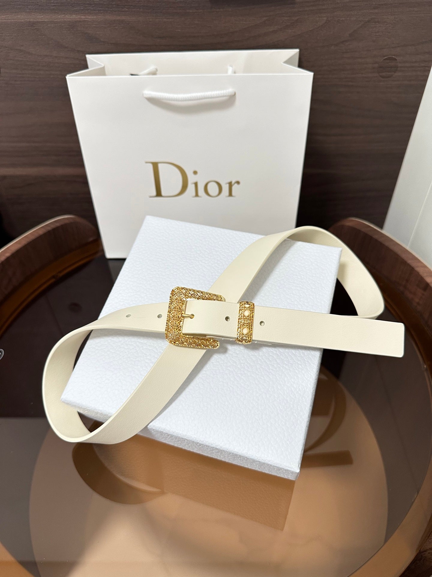 Dior 2026 Cannage Belt 2.5cm Smooth Calfskin