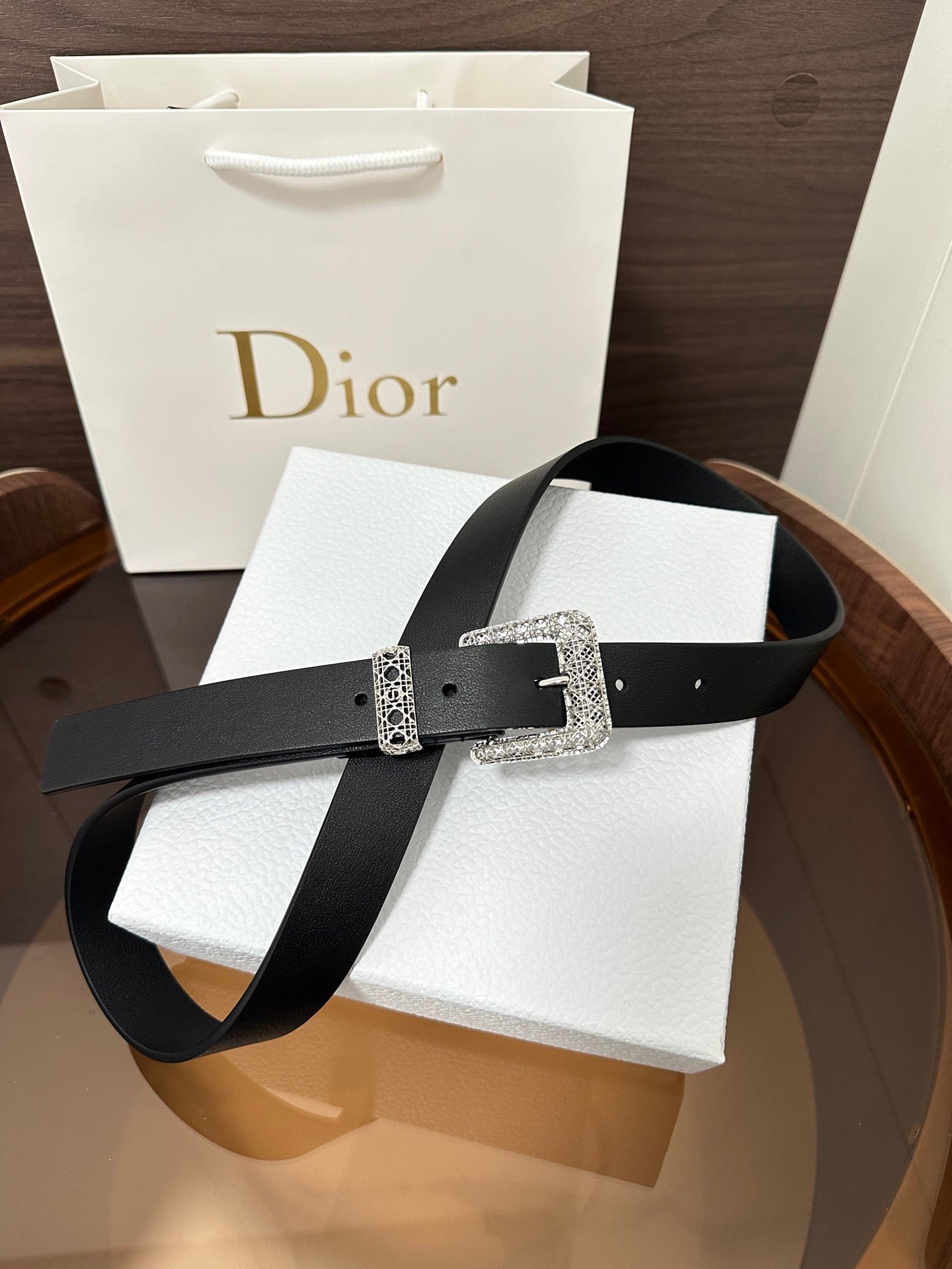 Dior 2026 Cannage Belt 2.5cm Smooth Calfskin