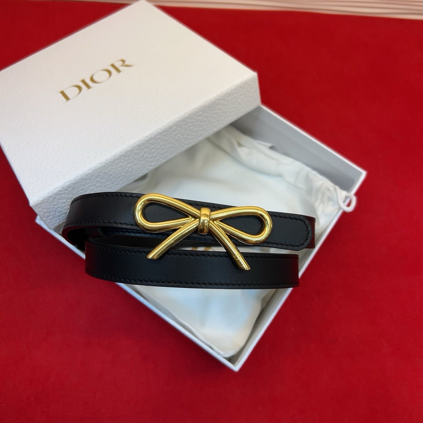 Dior 2026 Le Nœud de Dior Belt 2.0cm Smooth Calfskin