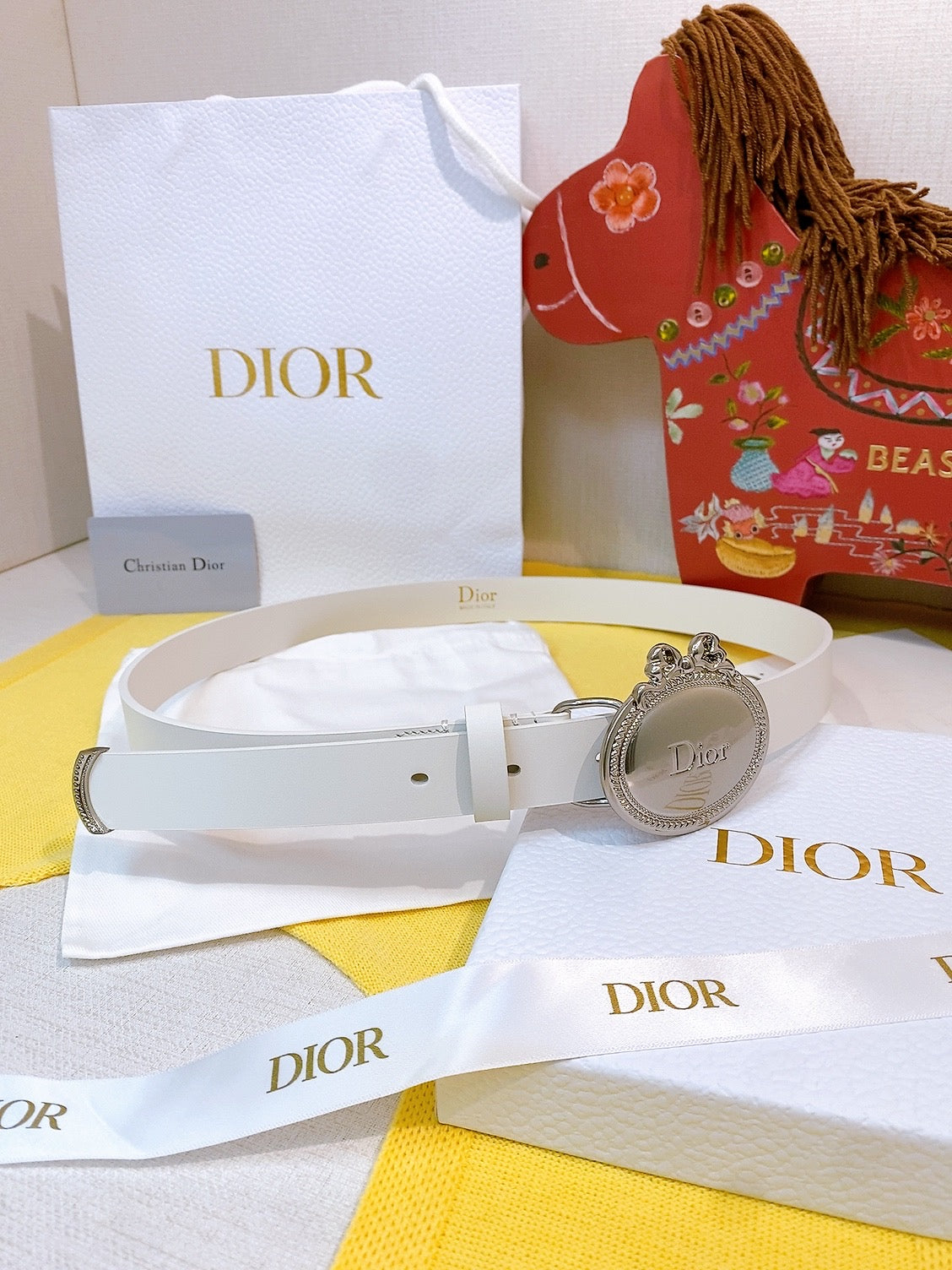 Dior 2026 Oval Buckle Belt 2.5cm Smooth Calfskin
