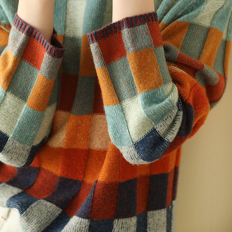 JESSY | Pull col roulé en patchwork