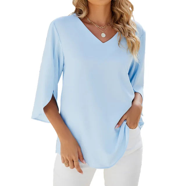 Isabelle | Blouse élégante à col en V