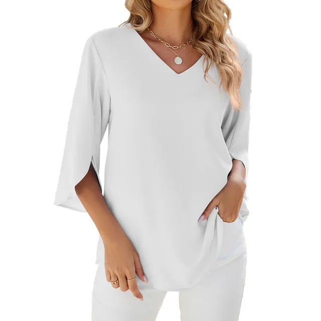 Isabelle | Blouse élégante à col en V