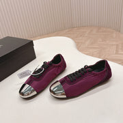 PRA 26S Mary Jane Wine Purple Sliver Canvas Suede 600625