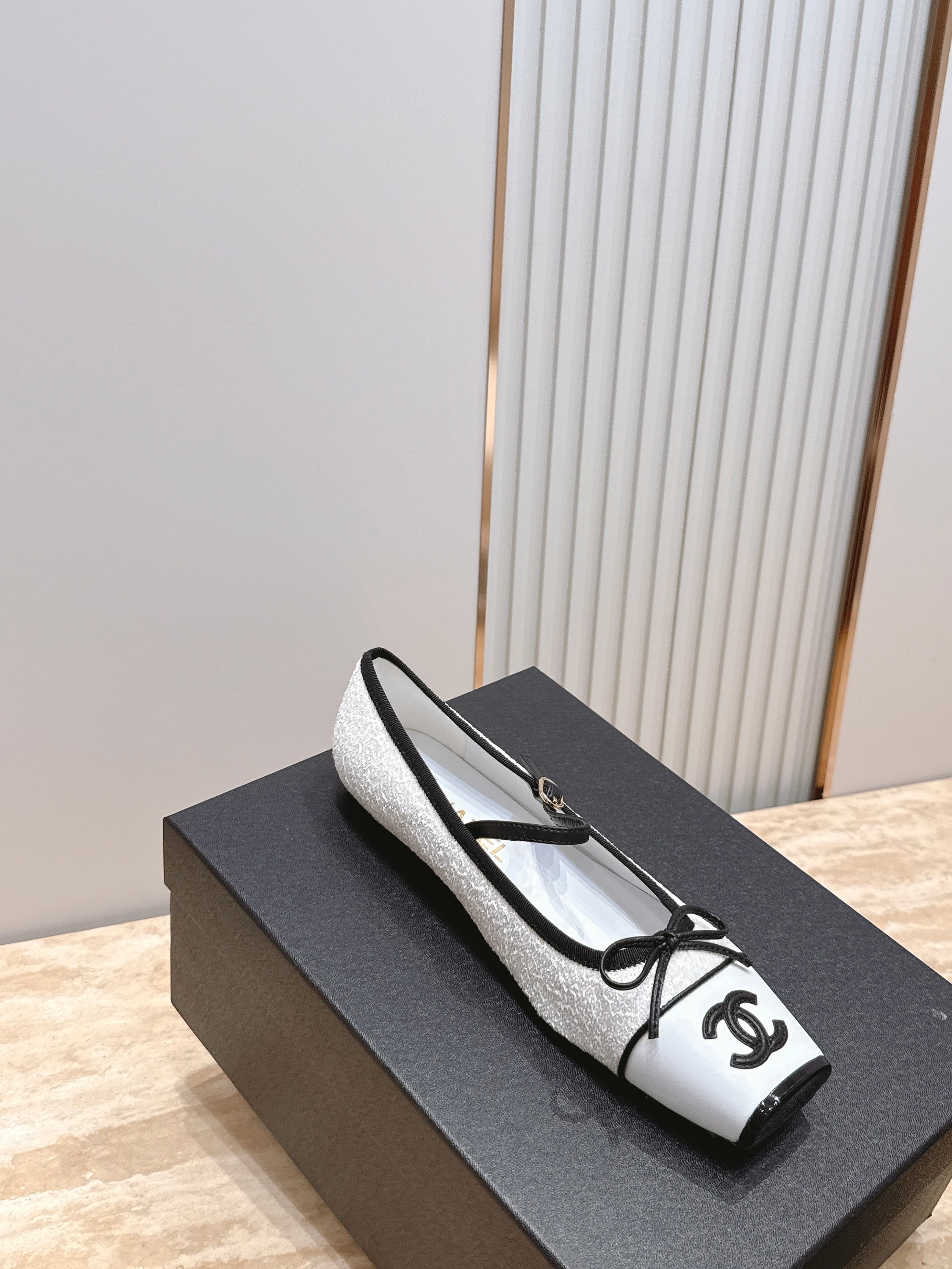 Channel 2026 Glitter Ballet Flat 10mm Calfskin 899070