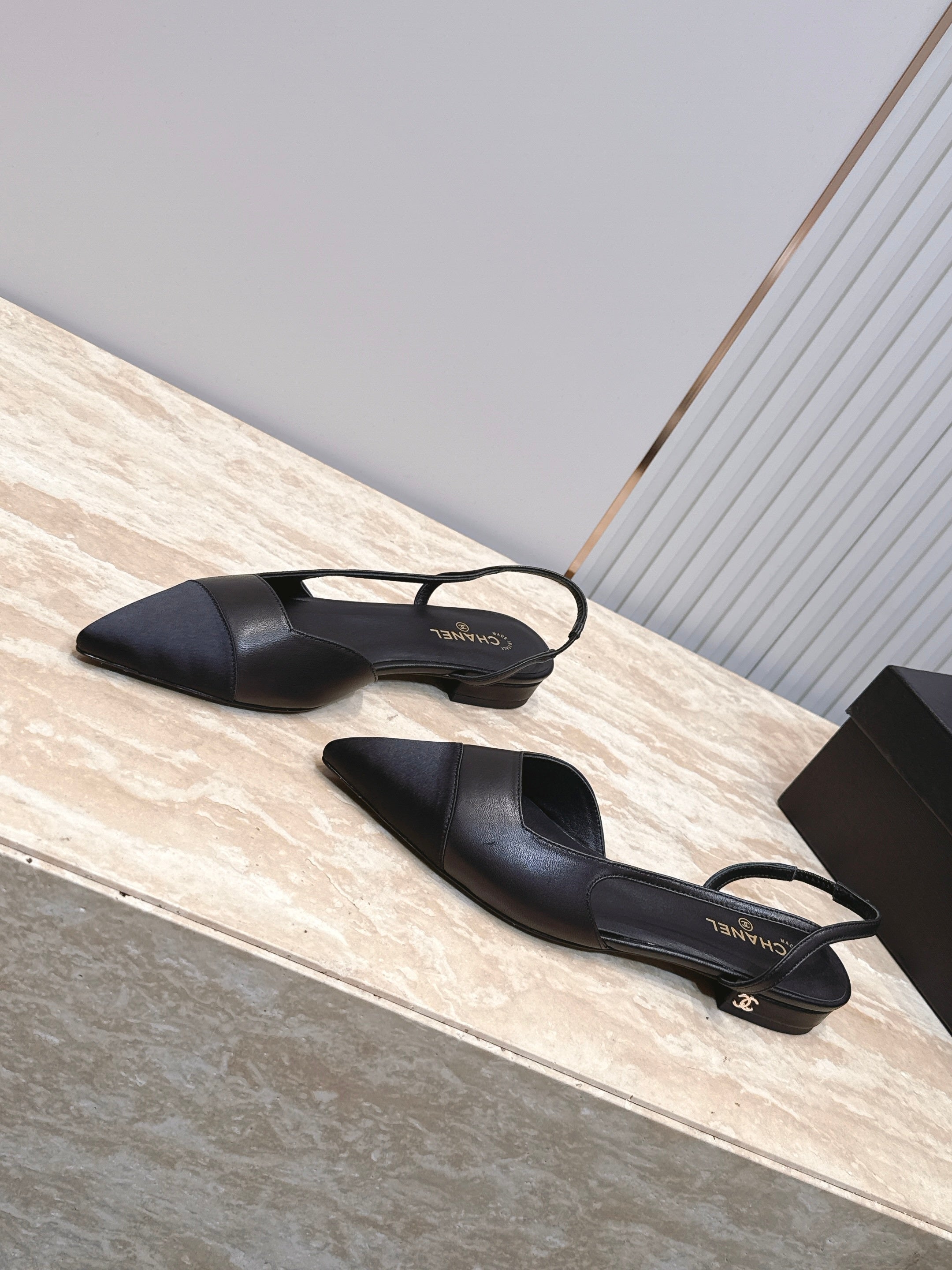 Channel 2026 Slingback Fabric Calfskin 898954