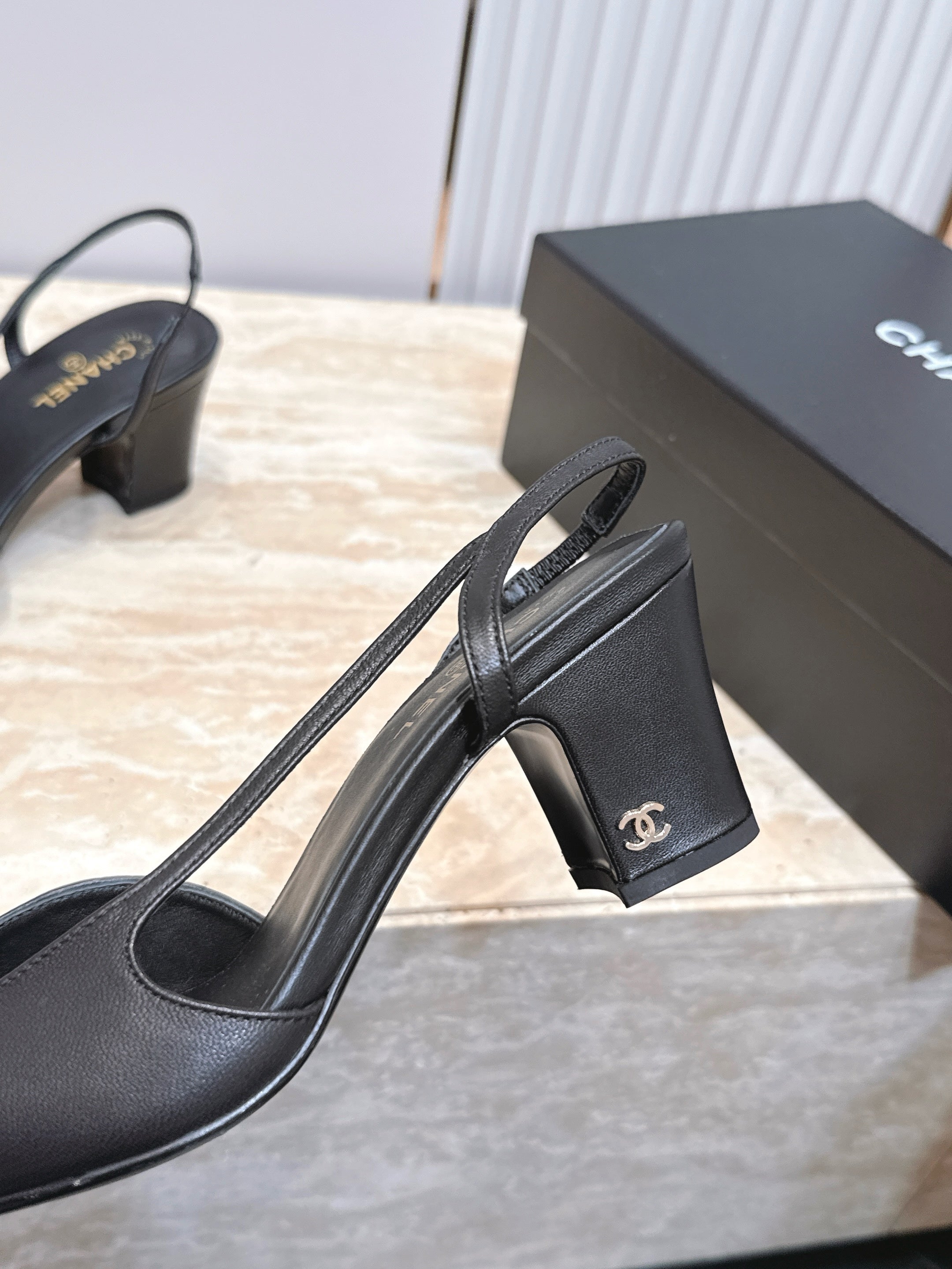 Channel 2026 Slingback 65mm Fabric Calfskin 898961