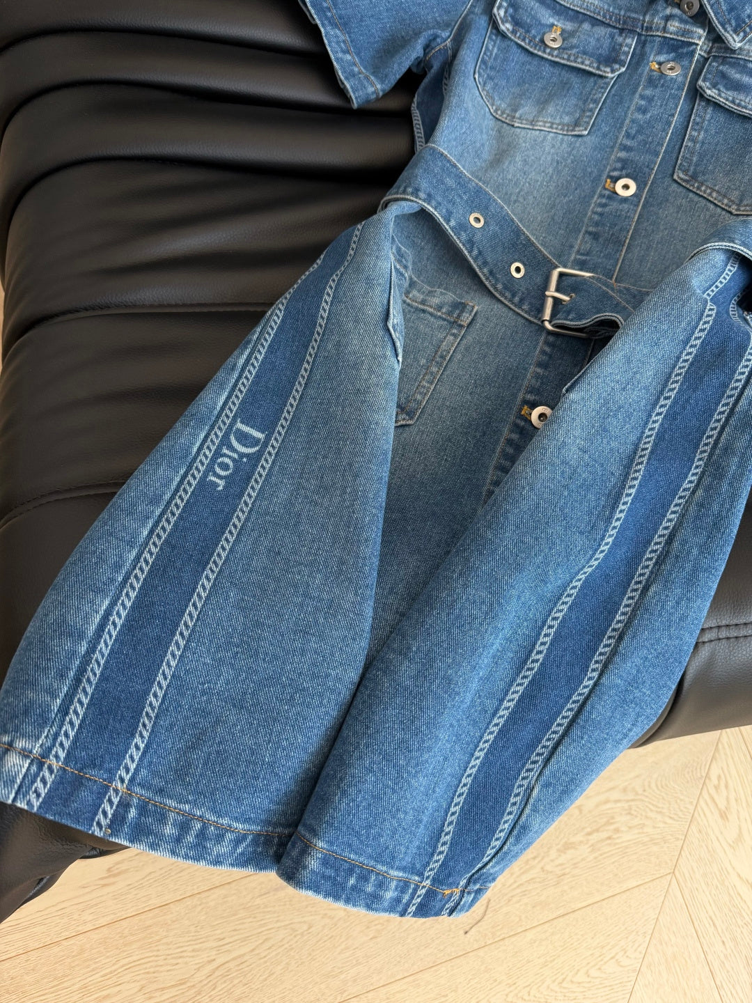 Dior 2026 Denim Dress with Belt Blue Cotton 391780