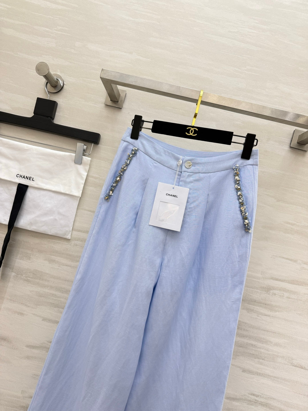 Chanel 2026 Wide-Leg Pants Cotton- Linen 398799