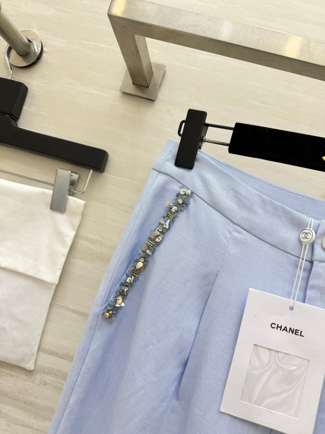 Chanel 2026 Wide-Leg Pants Cotton- Linen 398799