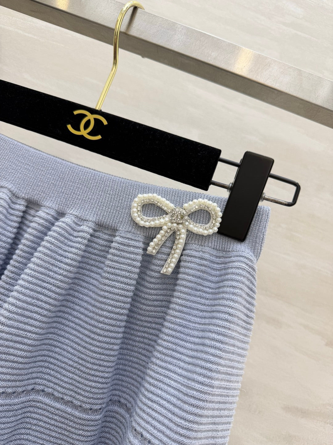 Chanel 2026 Misty Blue Knitwear Set Wool 639129