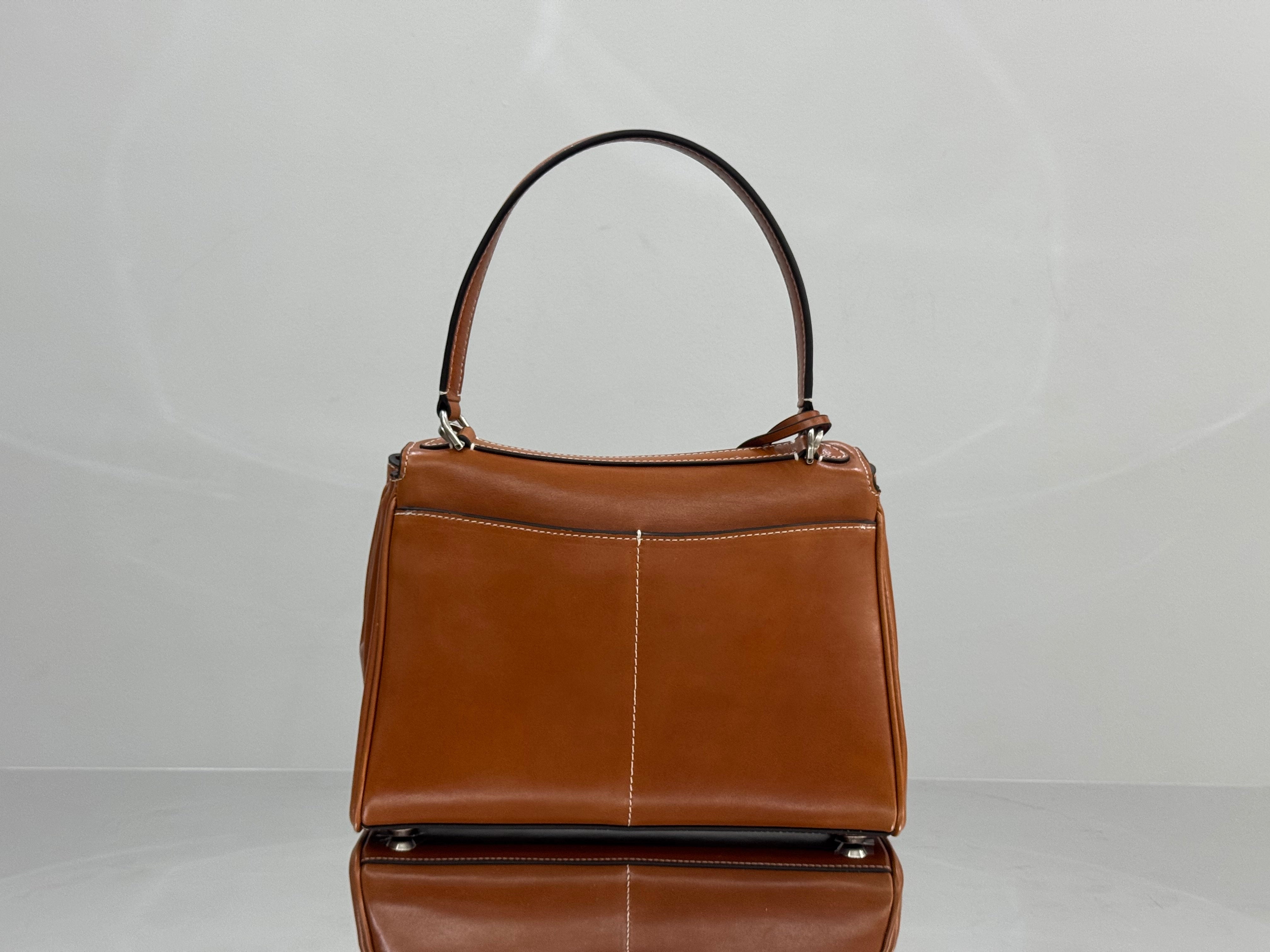 Balenciaga Small Bag 29 Camel Brown Cowhide Silver Hardware