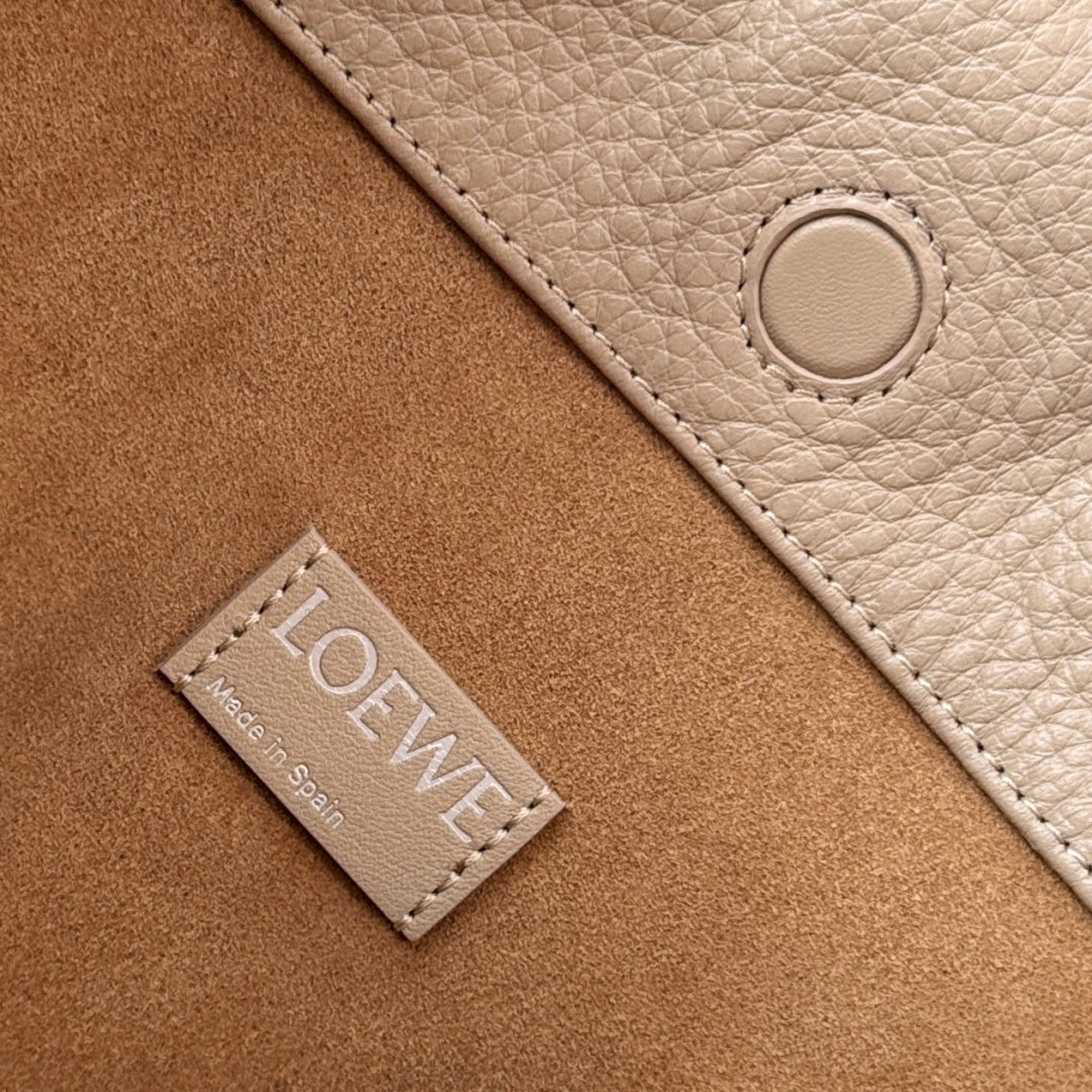 Loewe Flamenco Clutch Bag Beige Calfskin 280513