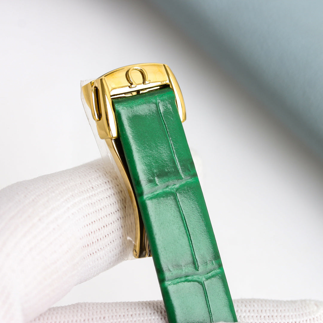 Omega Constellation 29mm Diamond Bezel Leather