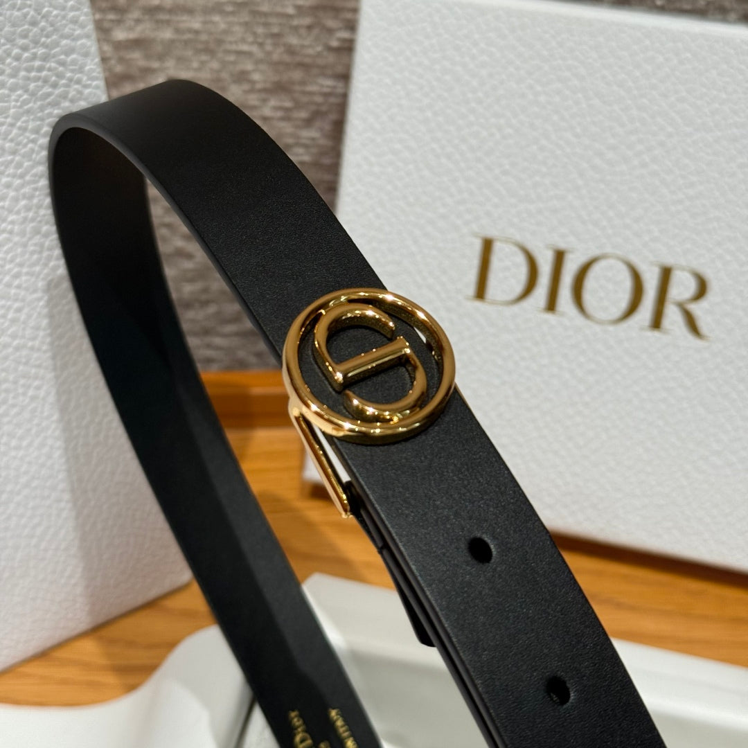 Dior Belt Black Gold Smooth Cowhide 193846