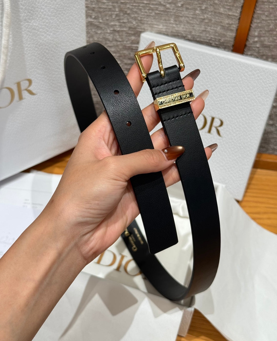 Dior 2026 Night Code Belt 25mm Smooth Cowhide Leather