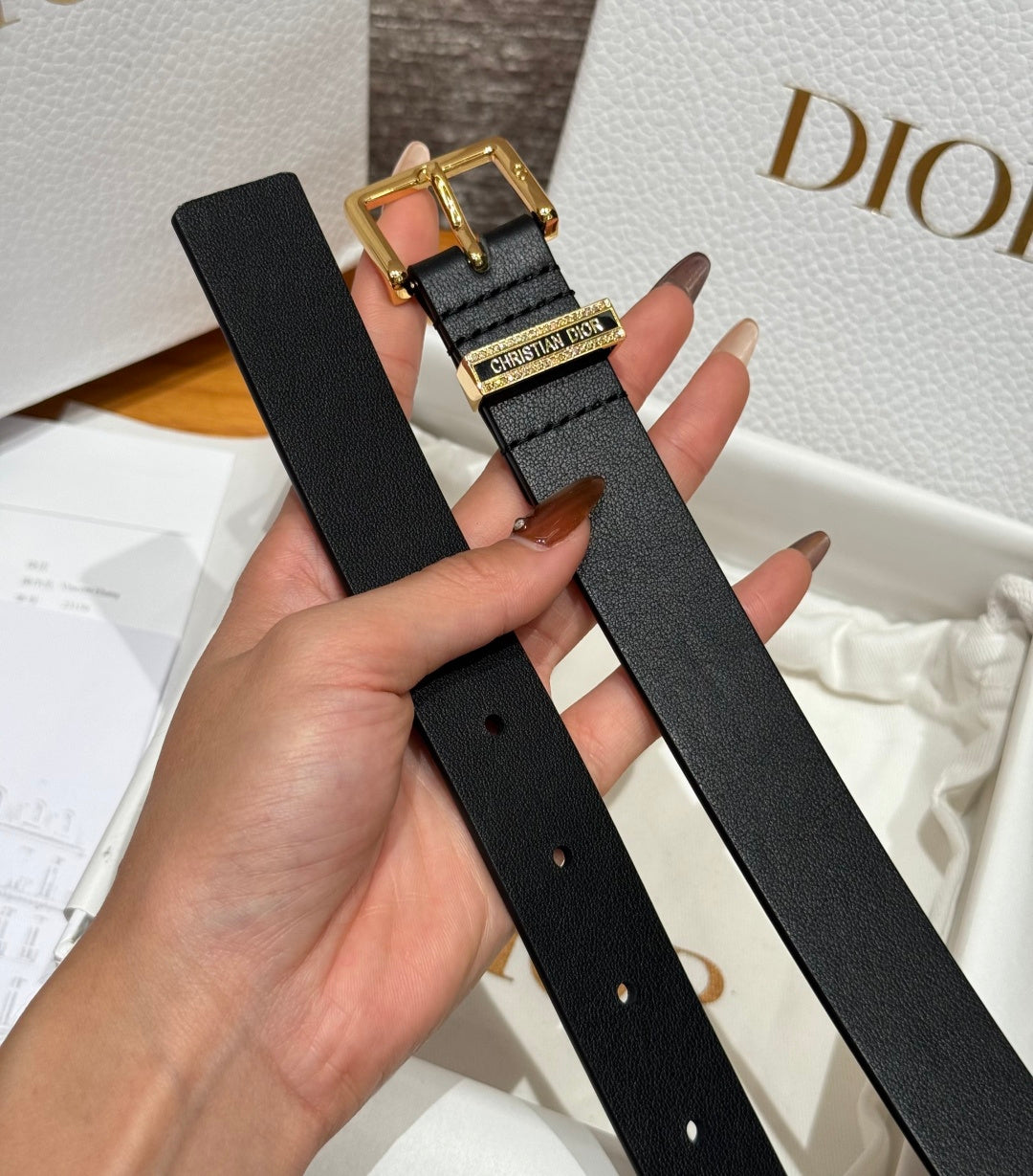 Dior 2026 Night Code Belt 25mm Smooth Cowhide Leather