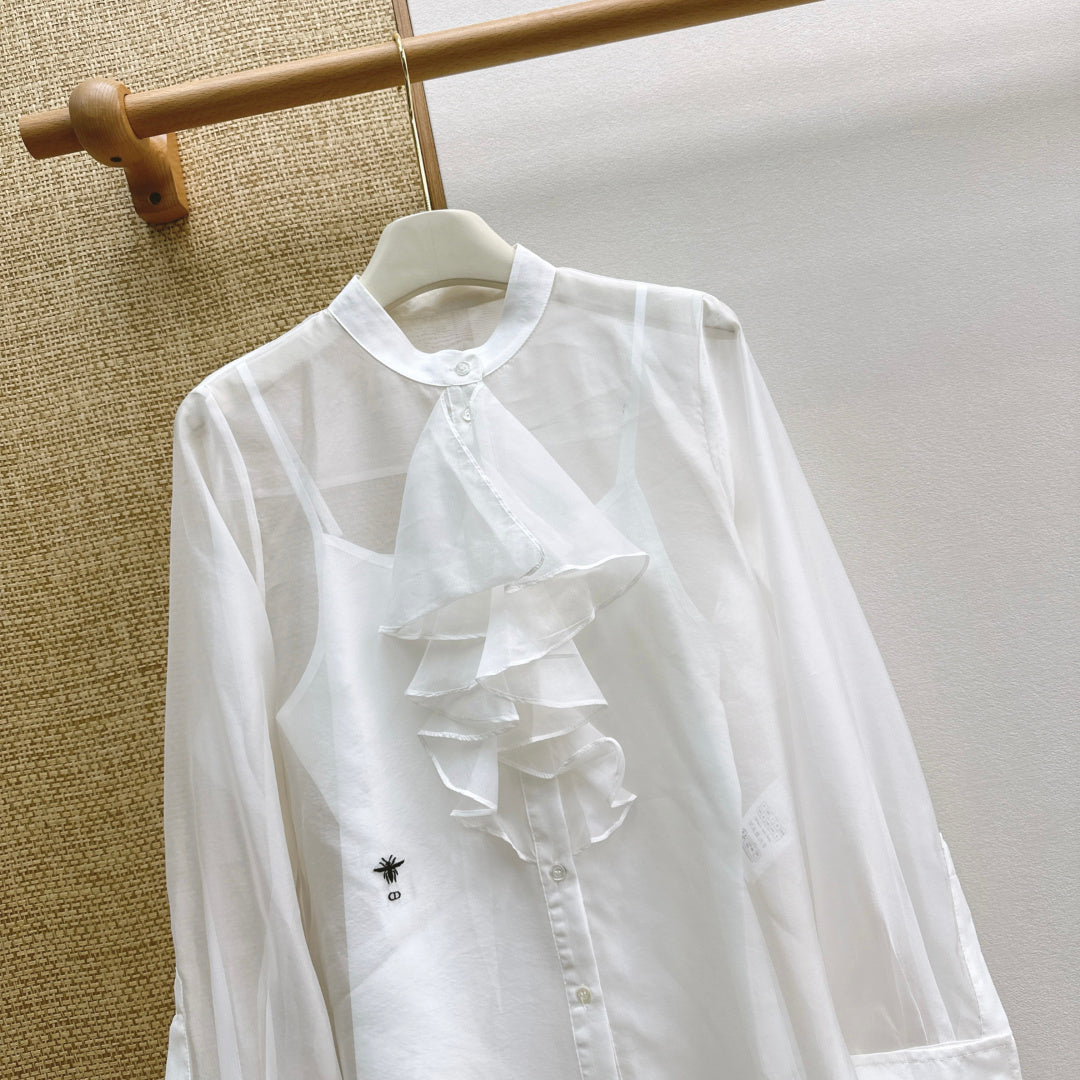 Dior 2026 Ruffle Shirt Tulle 571406