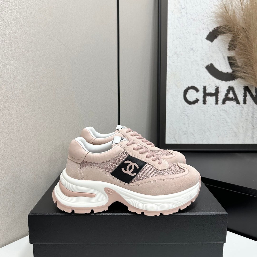 Channel 2026 Chunky Sneaker 5mm Mesh Suede Calfskin 894908