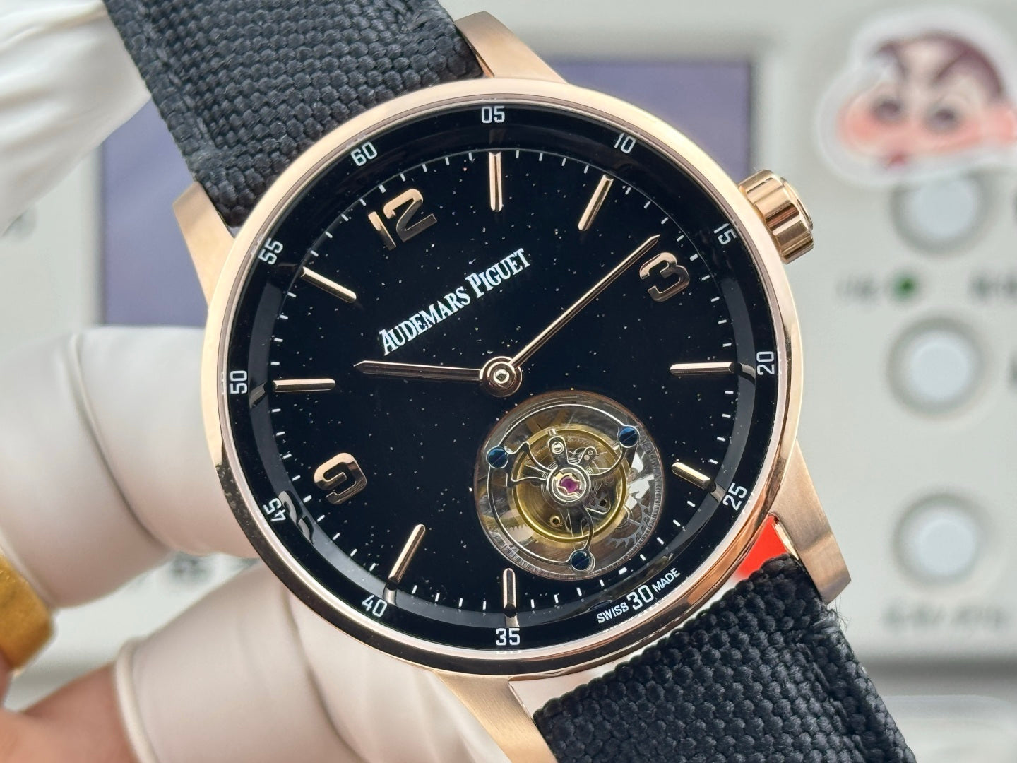 Audemars Piguet Code 11.59 Selfwinding Flying Tourbillon Rose Gold Case Black Dial