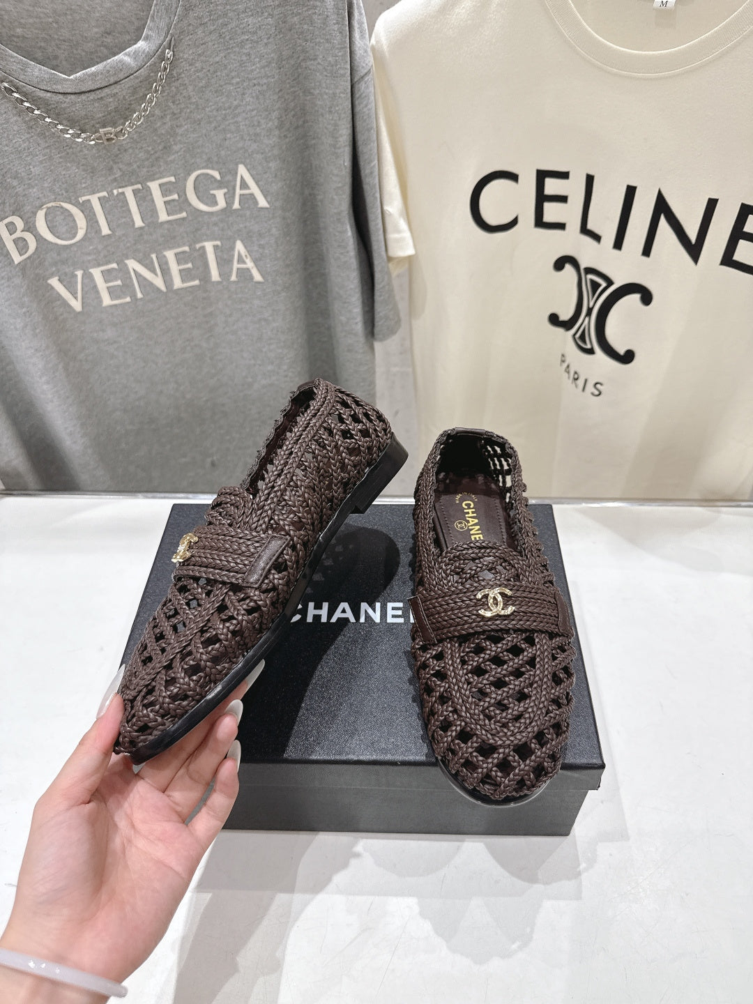 Channel 2026 Hand-Woven Loafers Chocolate Calfskin 896474