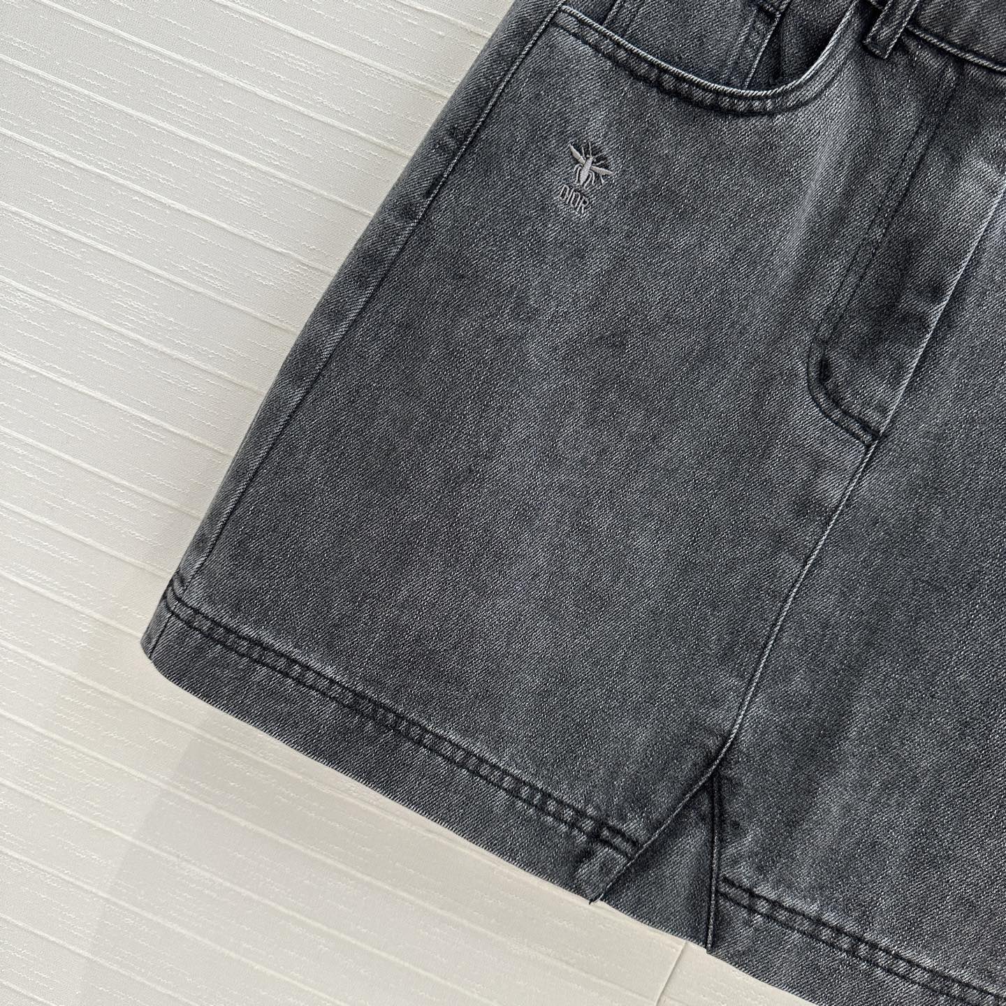 CD Short Skirt Black Cotton