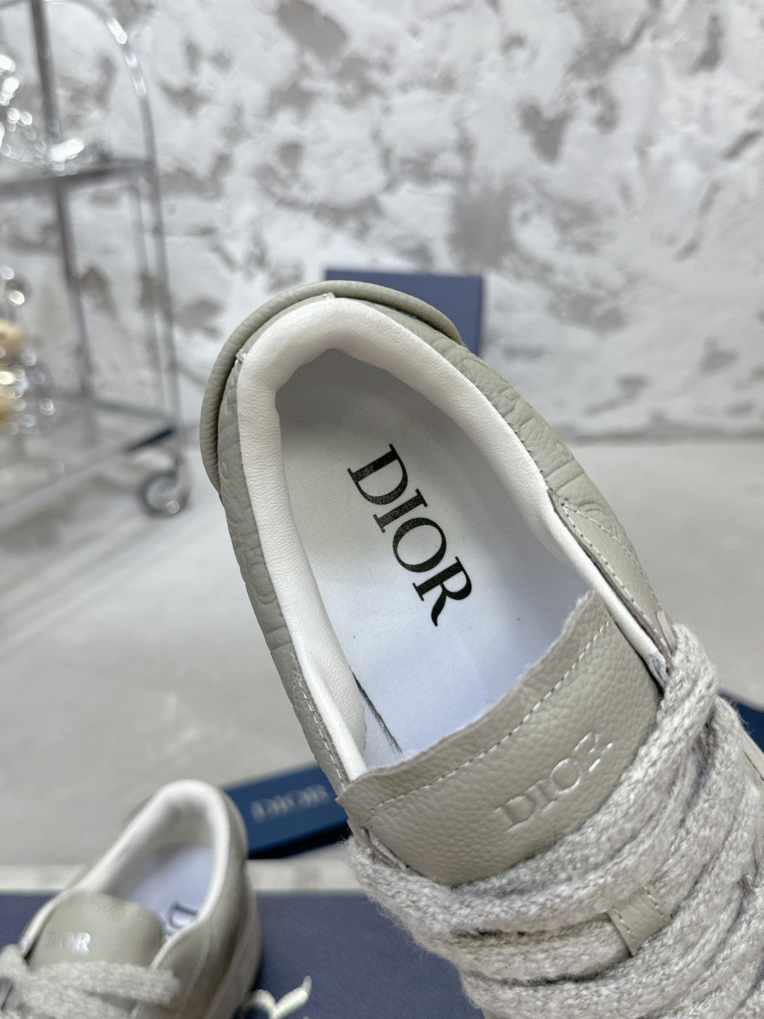 CD B33 Sneaker 30mm In Light Grey Monogram Calfskin 100558