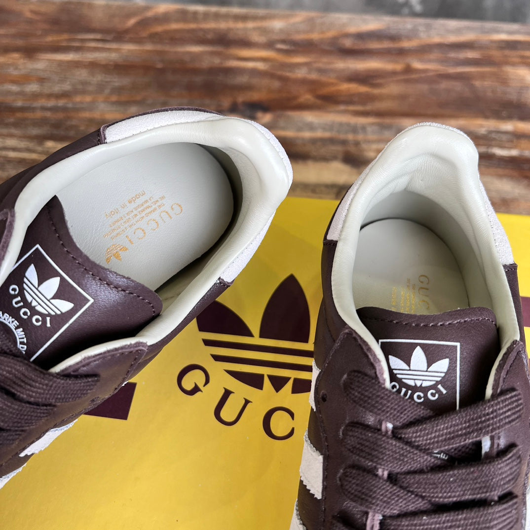 GG x Adidas Men's Sneaker Brown Cowhide Suede 553236
