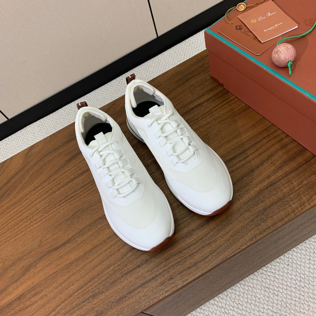 LP Week-End Walk Sneaker In White Mesh Fabric 984416