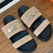 HM Jackson Sandal Pure Beige Suede Calfskin 294049