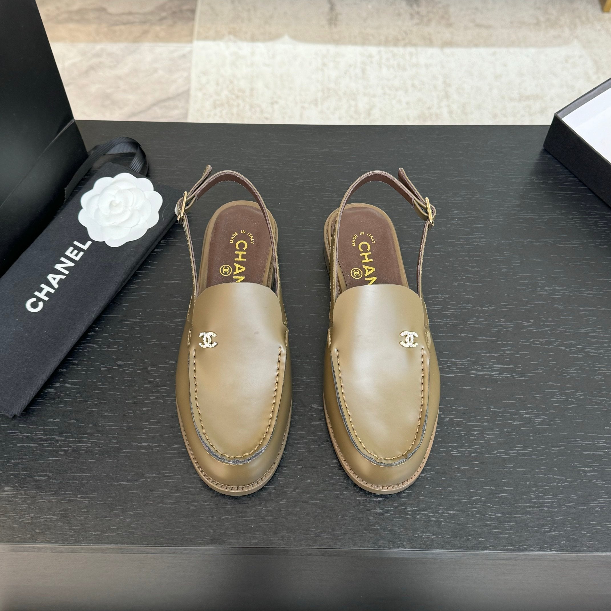 CC 25C Slingback Loafer Bronze Olive Patent Leather