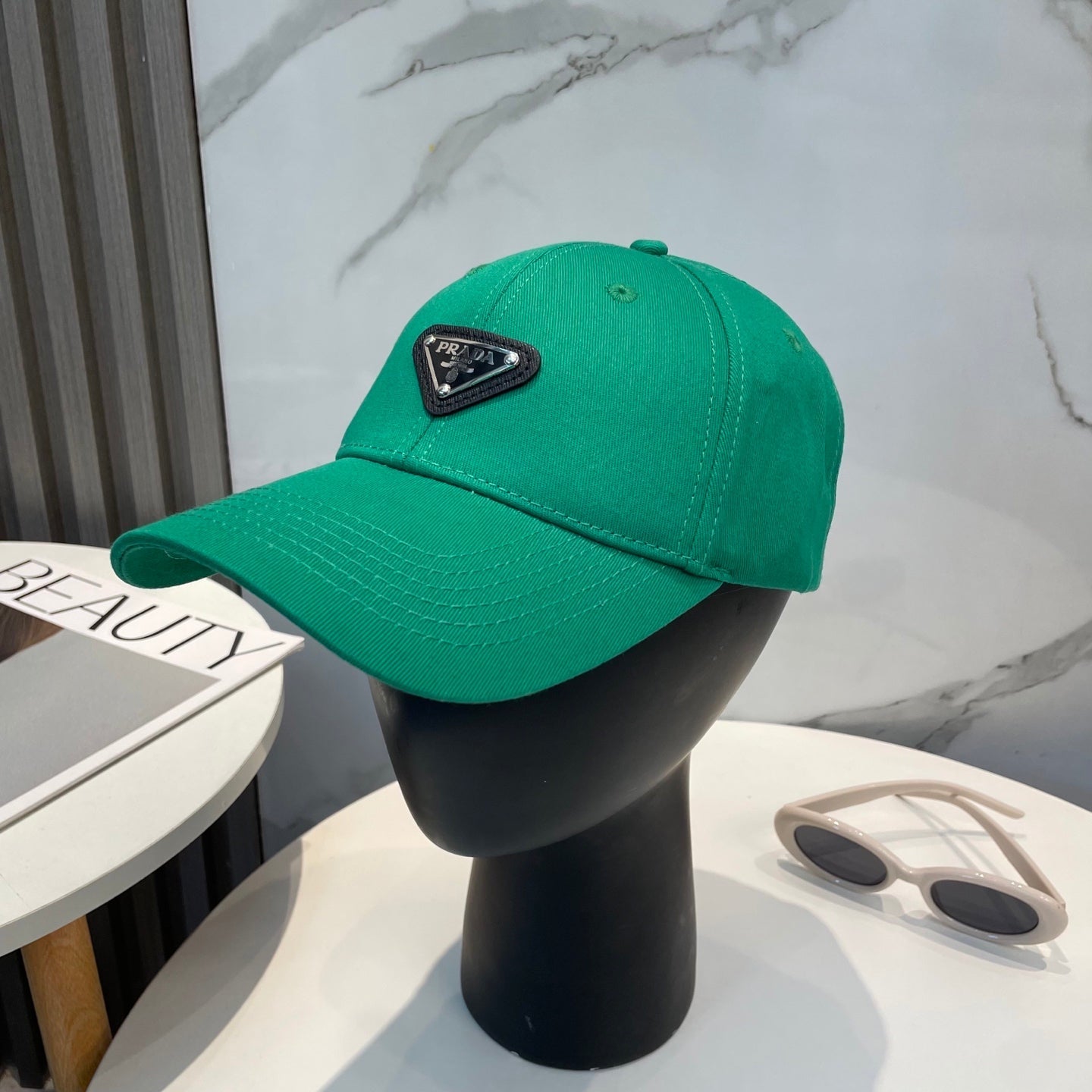 Prada Baseball Cap Brown Green Blue Pink Cotton 229261