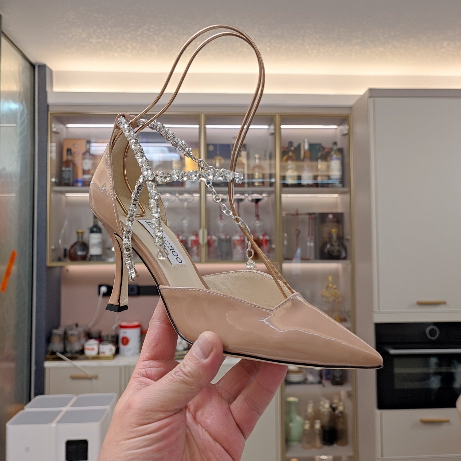 Jimmy 25 Stevie 80 Pumps Nude Pink Patent Leather 240030
