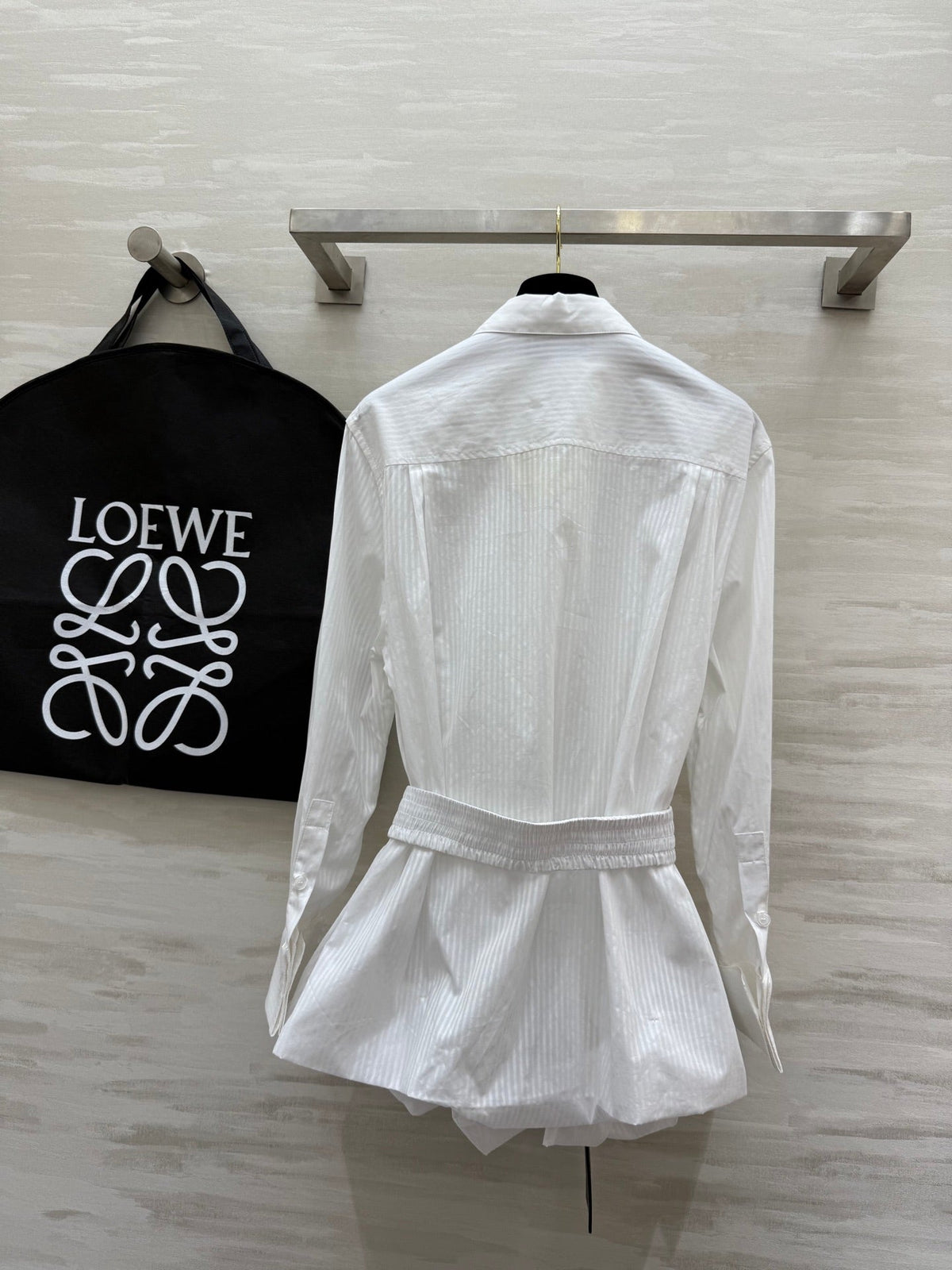 Loewe Shirt Dress White Cotton