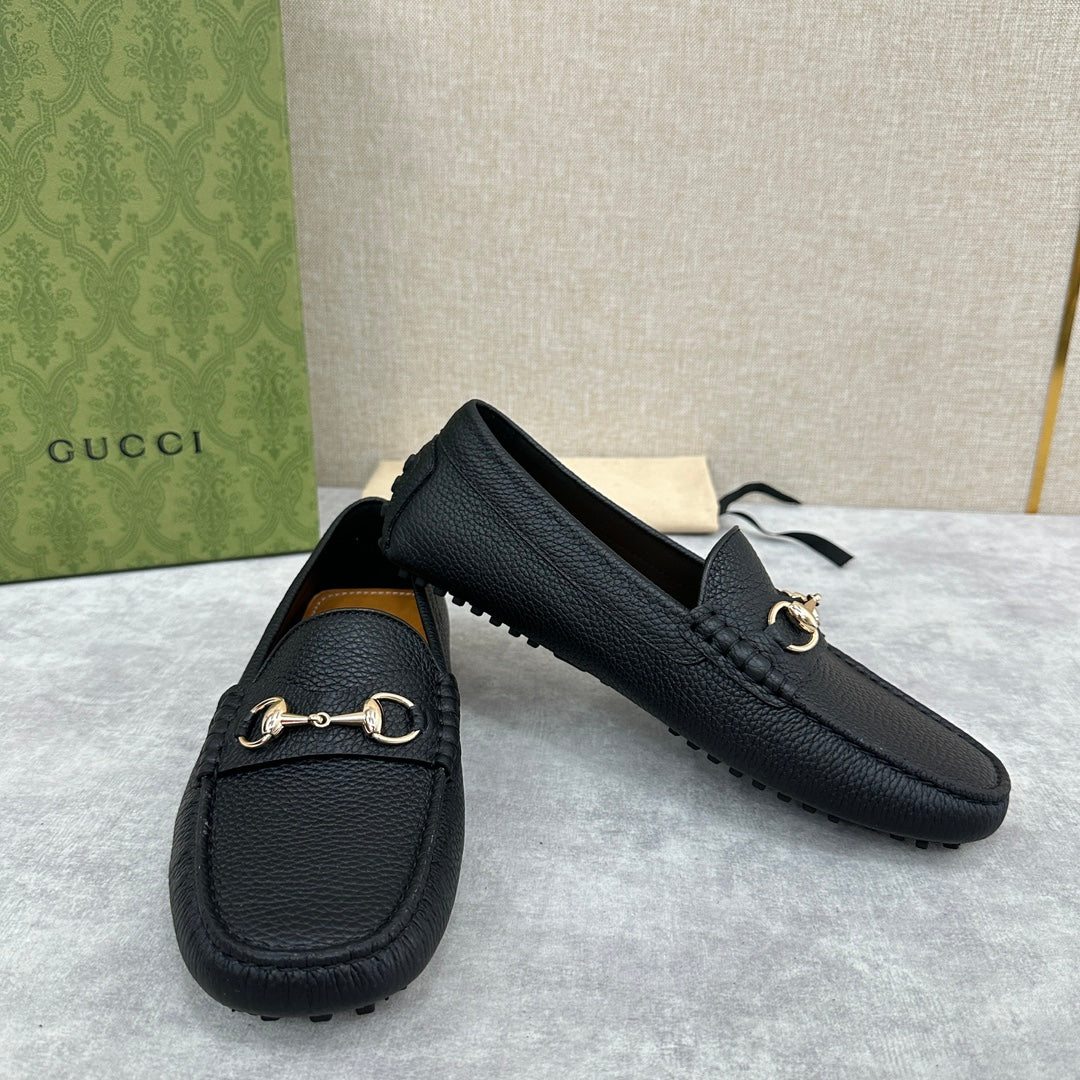 GG Men's Loafer Black Cowhide 522537