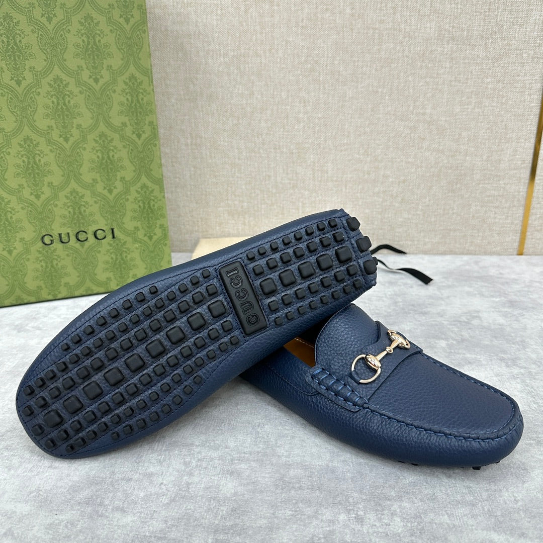 GG Men's Loafer Blue Cowhide 522539