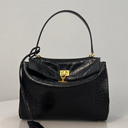 Balenciaga Small Rodeo Bag 29 Black Crocodile Skin Gold Hardware