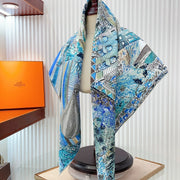 Les Folies Du Faubourg Scarf 90 CM In Colorful Silk Twill 304377