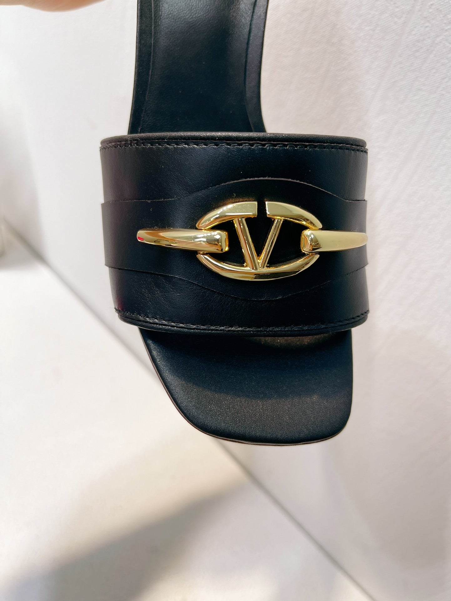 VT Leather Mules Black Cowhide 292867