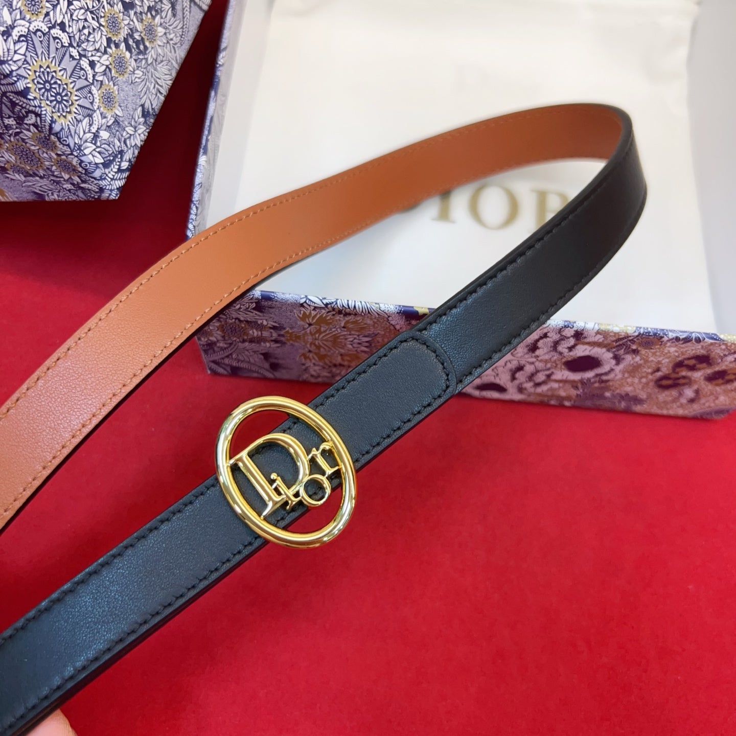 Dior 2026 Reversible Leather Belt 2.0cm Smooth Calfskin